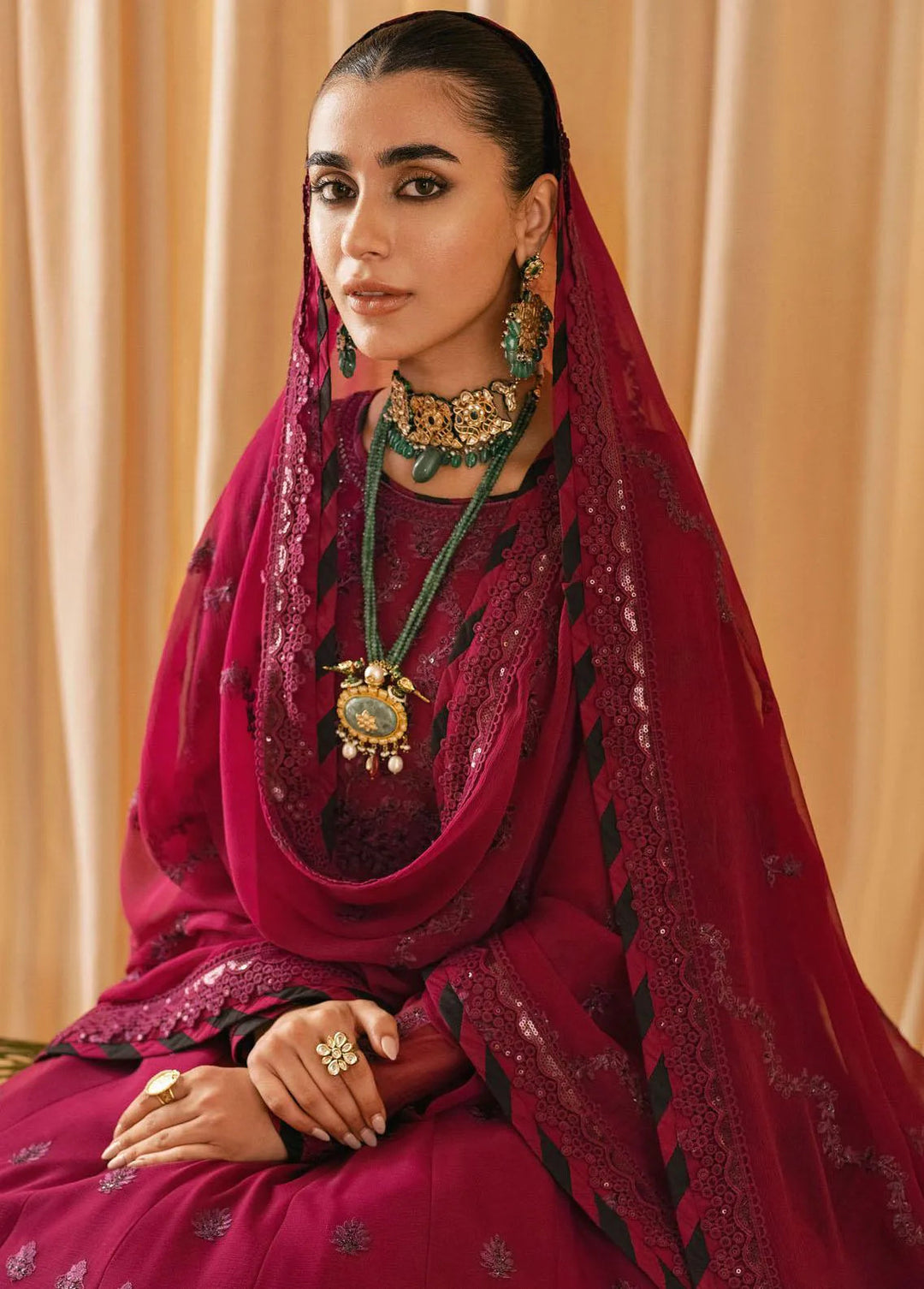 Mehr-o-Maah by Asim Jofa Embroidered Unstitched Suit 3 Piece AJ23MM AJM-08 - Luxury Festive Collection