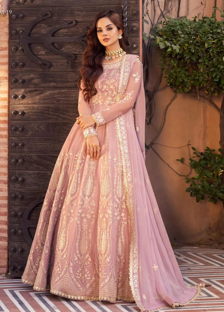 Mehr-o-Maah by Asim Jofa Embroidered Unstitched Suit 3 Piece AJ23MM AJM-19 - Luxury Festive Collection