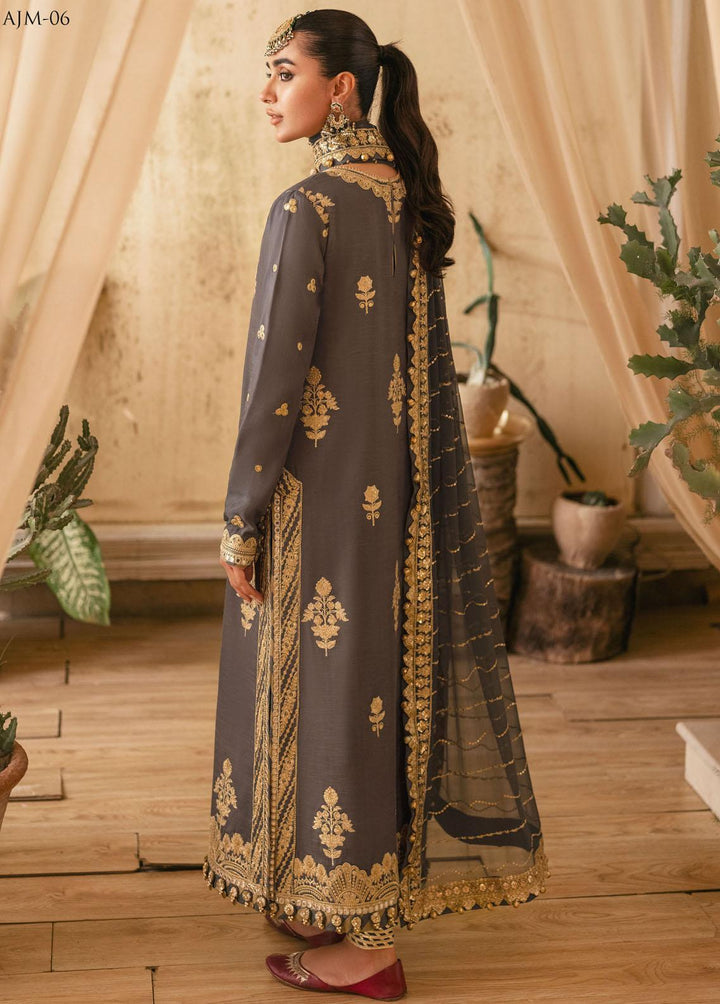 Mehr-o-Maah by Asim Jofa Embroidered Suits Unstitched 3 Piece AJ23MM AJM-06 - Luxury Festive Collection