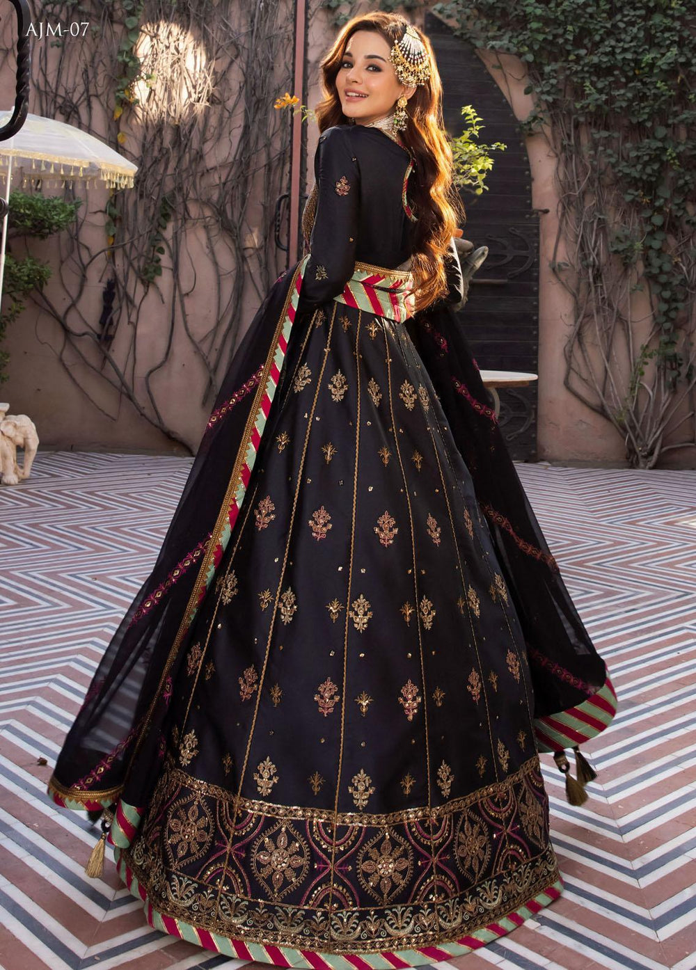 Mehr-o-Maah by Asim Jofa Embroidered Suits Unstitched 3 Piece AJ23MM AJM-07 - Luxury Festive Collection