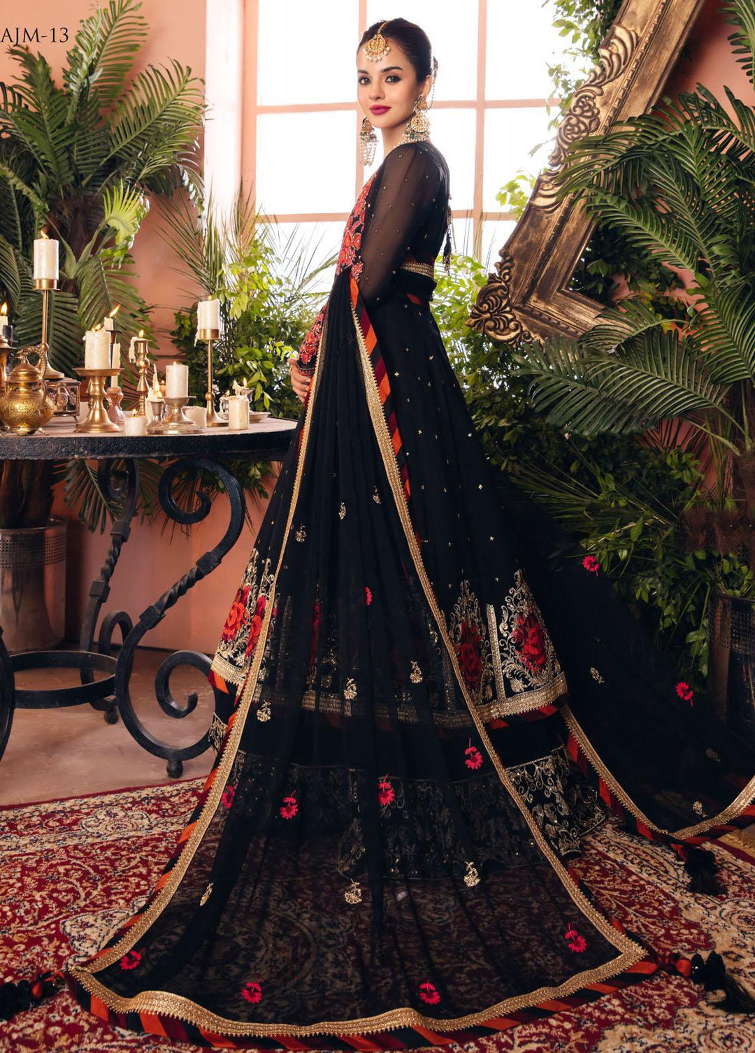 Mehr-o-Maah by Asim Jofa Embroidered Suits Unstitched 3 Piece AJ23MM AJM-13 - Luxury Festive Collection