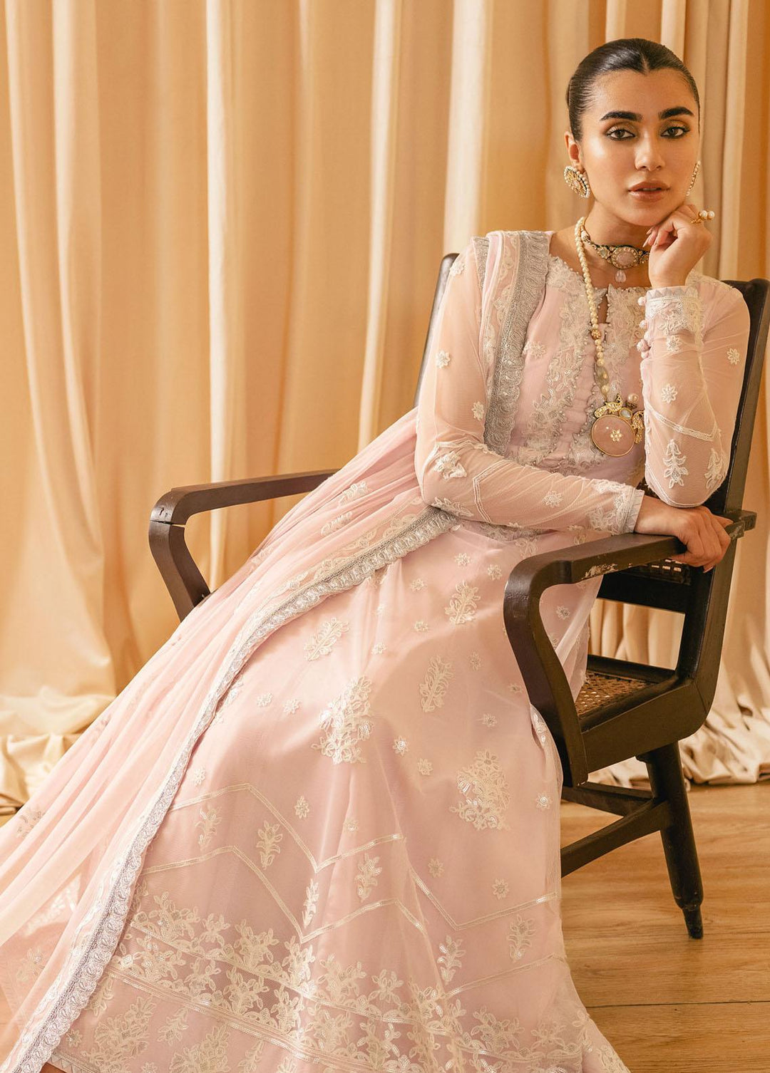 Mehr-o-Maah by Asim Jofa Embroidered Suits Unstitched 3 Piece AJ23MM AJM-14 - Luxury Festive Collection