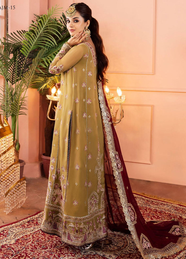 Mehr-o-Maah by Asim Jofa Embroidered Suits Unstitched 3 Piece AJ23MM AJM-15 - Luxury Festive Collection