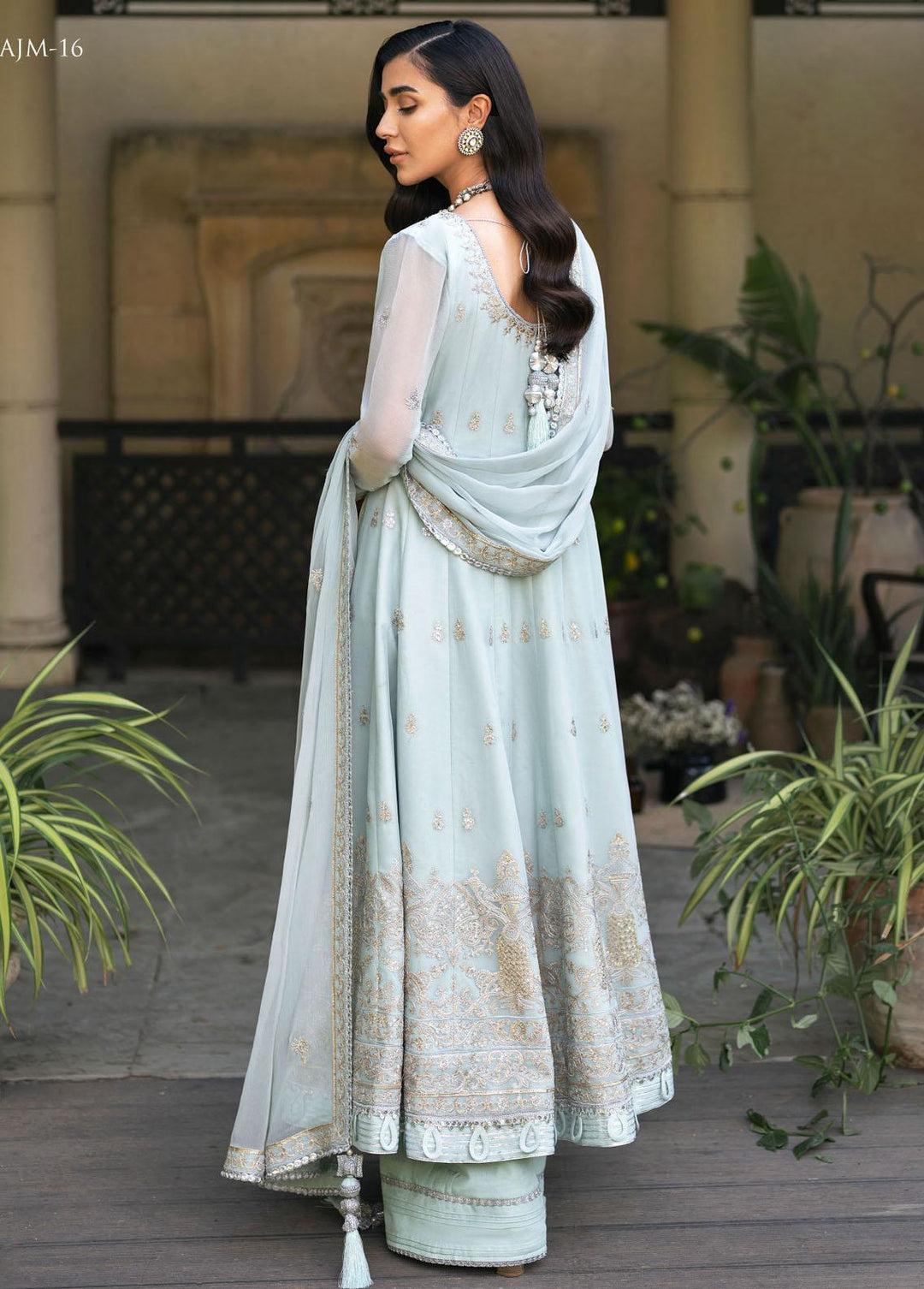 Mehr-o-Maah by Asim Jofa Embroidered Suits Unstitched 3 Piece AJ23MM AJM-16 - Luxury Festive Collection