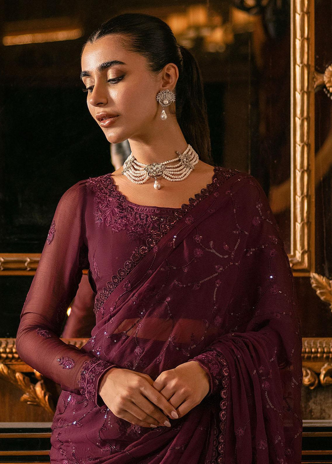 Mehr-o-Maah by Asim Jofa Embroidered Suits Unstitched 3 Piece AJ23MM AJM-20 - Luxury Festive Collection