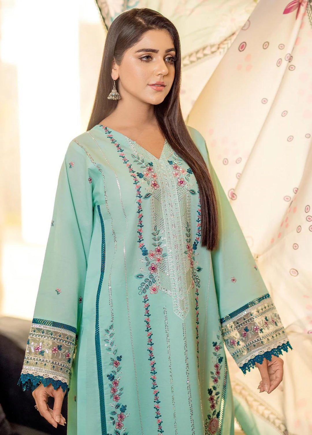 Mehr O Mah By Bin Ilyas Embroidered Lawn Suits Unstitched 3 Piece BI23MM 1811-A - Summer Collection