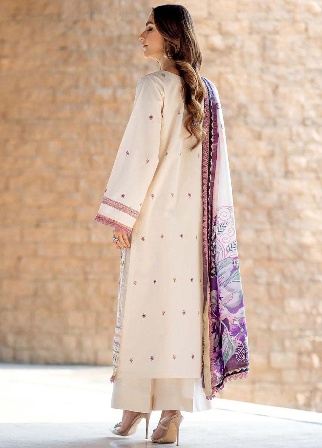 Mehr O Mah By Bin Ilyas Embroidered Lawn Suits Unstitched 3 Piece BI23MM 1811-B - Summer Collection