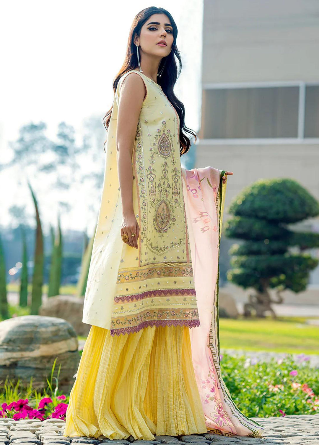 Mehr O Mah By Bin Ilyas Embroidered Lawn Suits Unstitched 3 Piece BI23MM 1812-B - Summer Collection