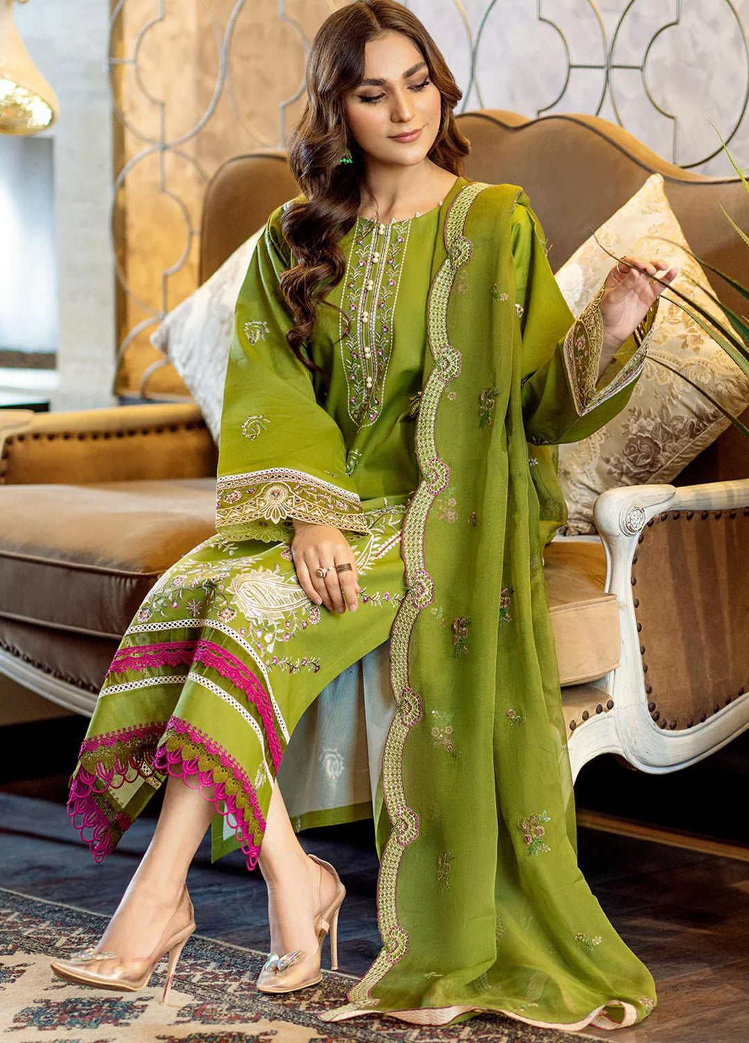 Mehr O Mah By Bin Ilyas Embroidered Lawn Suits Unstitched 3 Piece BI23MM 1813-B - Summer Collection