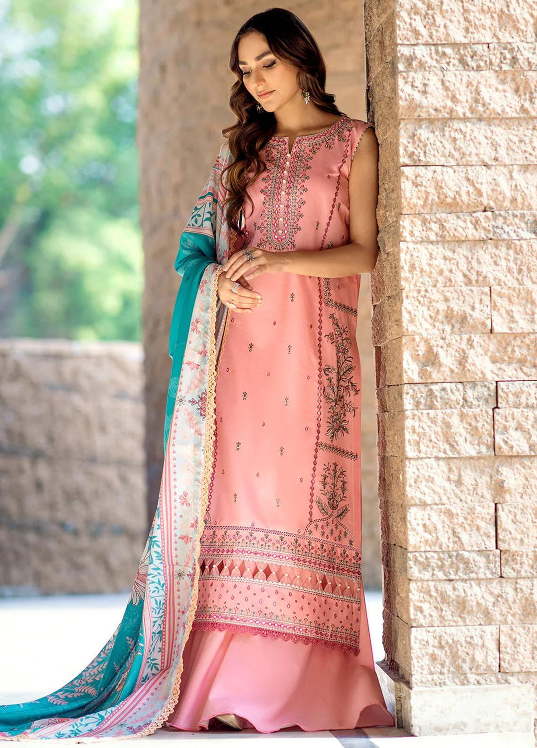 Mehr O Mah By Bin Ilyas Embroidered Lawn Suits Unstitched 3 Piece BI23MM 1814-B - Summer Collection