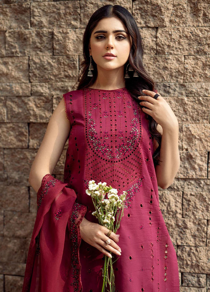 Mehr O Mah By Bin Ilyas Embroidered Lawn Suits Unstitched 3 Piece BI23MM 1815-A - Summer Collection