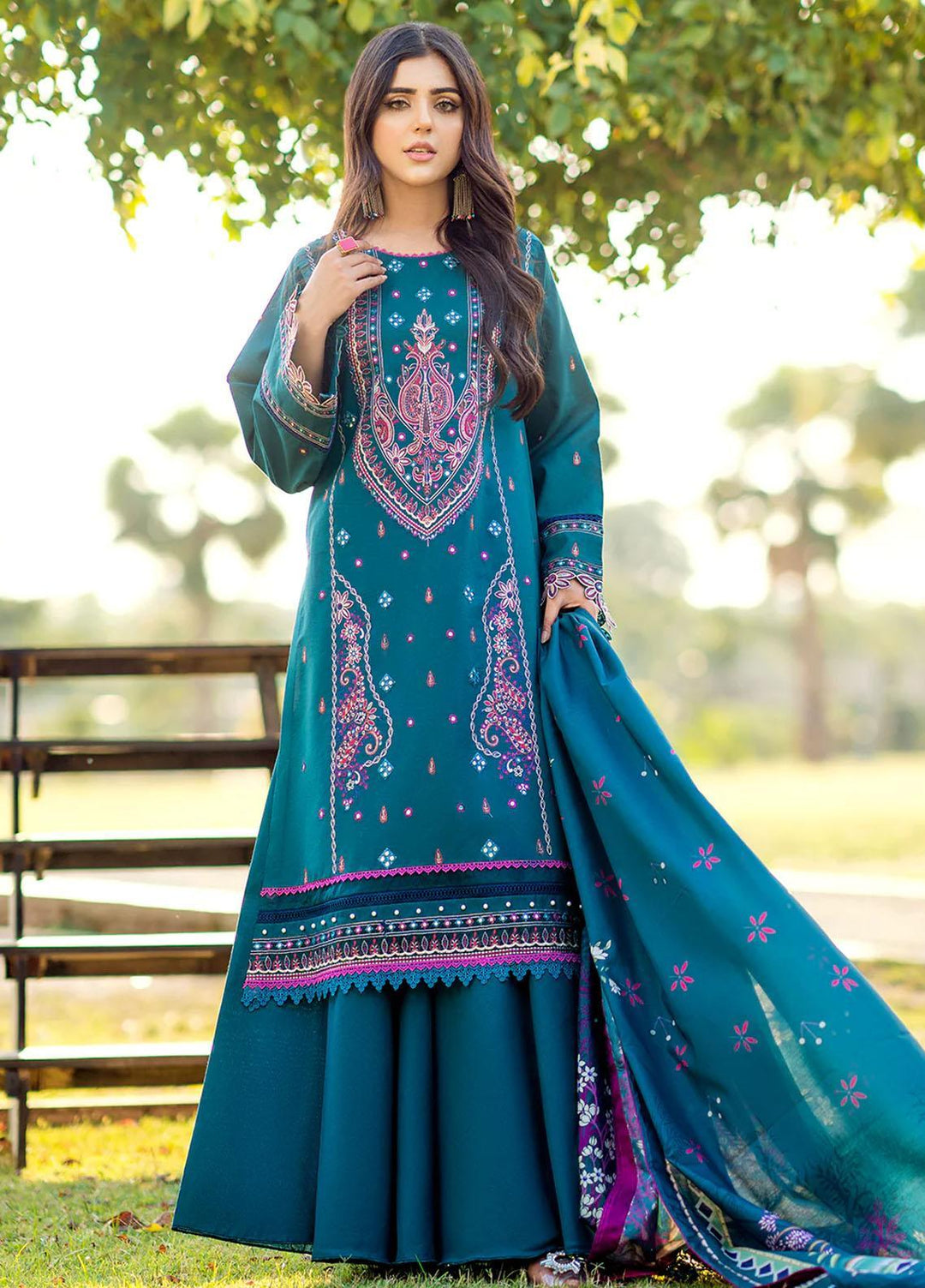 Mehr O Mah By Bin Ilyas Embroidered Lawn Suits Unstitched 3 Piece BI23MM 1816-A - Summer Collection