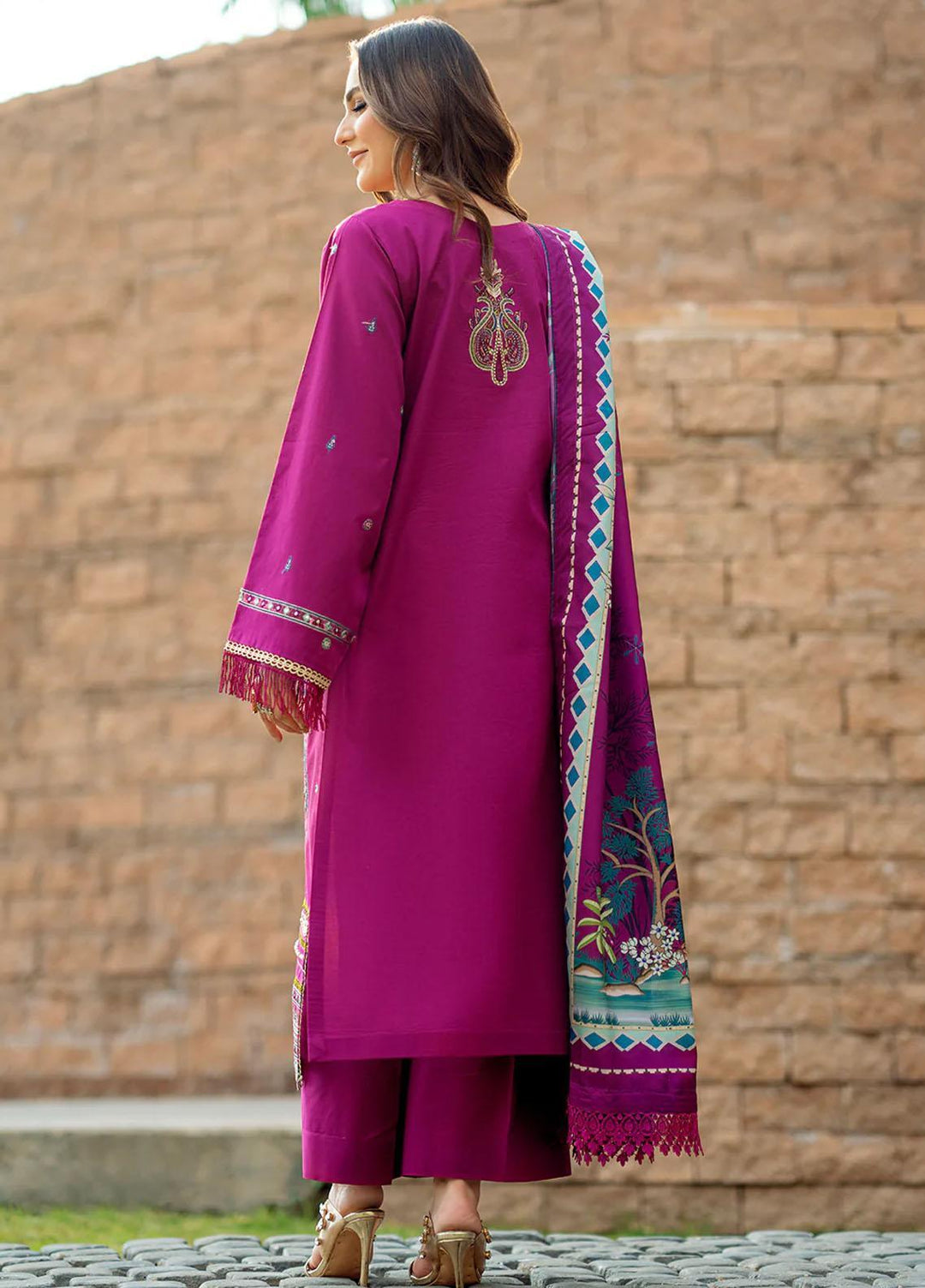 Mehr O Mah By Bin Ilyas Embroidered Lawn Suits Unstitched 3 Piece BI23MM 1816-B - Summer Collection