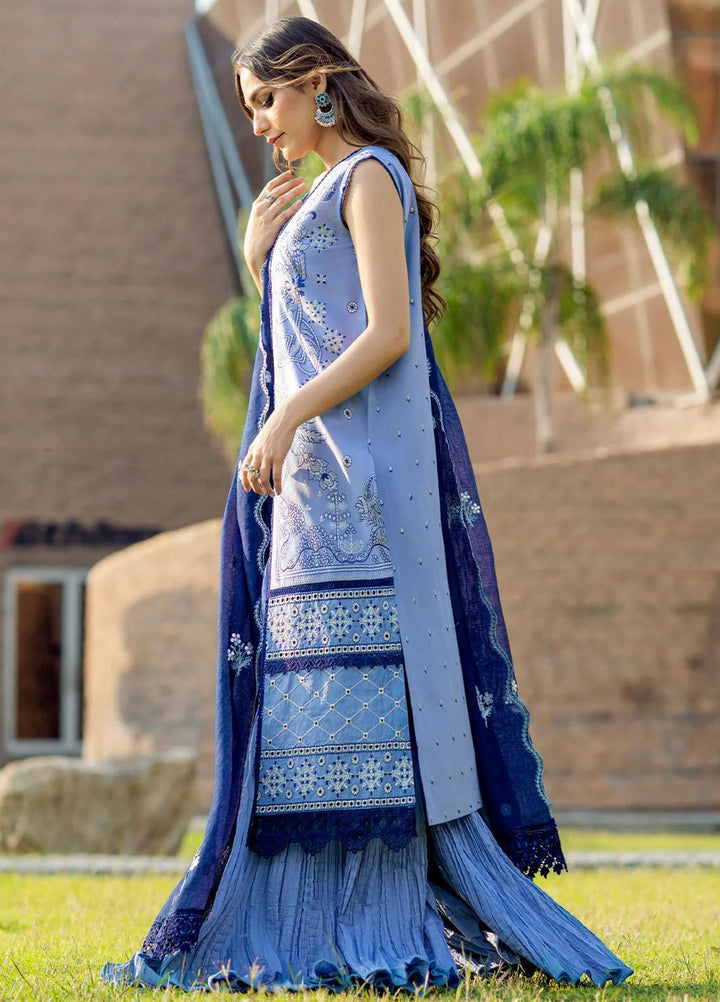 Mehr O Mah By Bin Ilyas Embroidered Lawn Suits Unstitched 3 Piece BI23MM 1818-A - Summer Collection