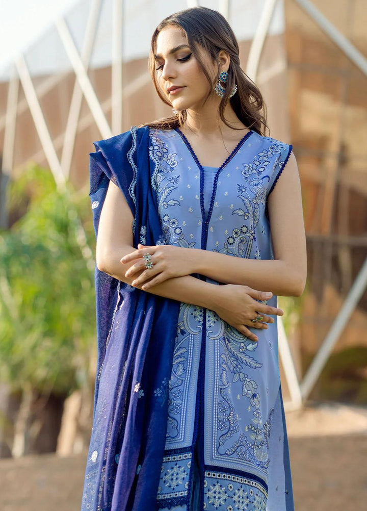 Mehr O Mah By Bin Ilyas Embroidered Lawn Suits Unstitched 3 Piece BI23MM 1818-A - Summer Collection