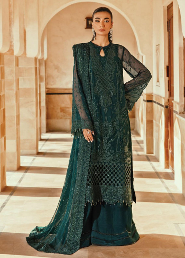 Mehr-un-Nissa By Florent Embroidered Chiffon Suits Unstitched 4 Piece FL23MN FL-1 - Wedding Collection