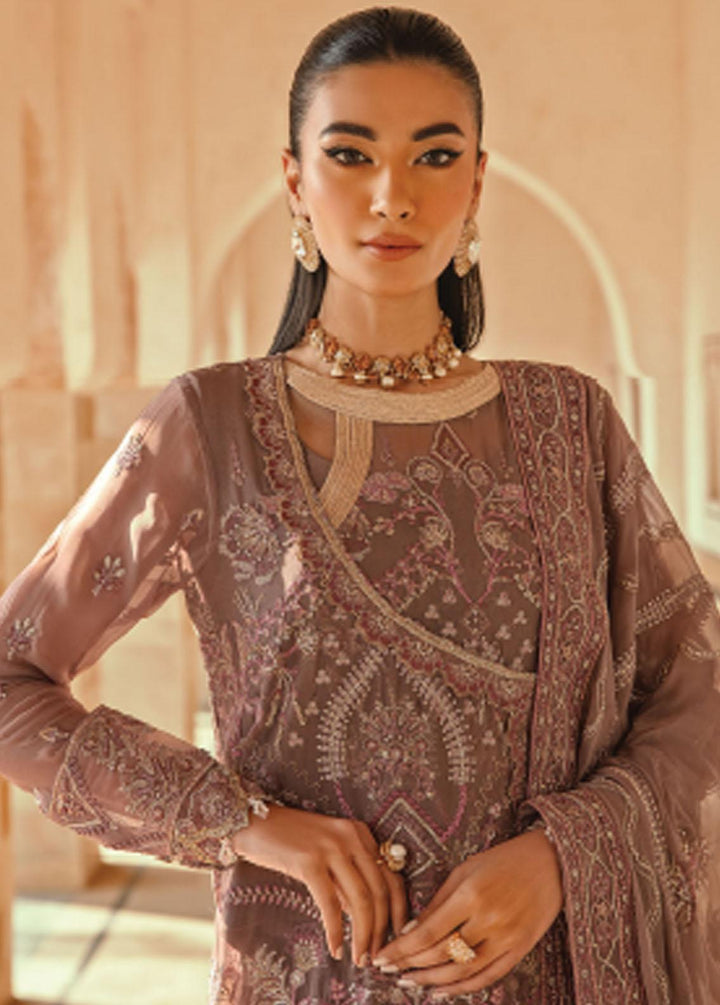 Mehr-un-Nissa By Florent Embroidered Chiffon Suits Unstitched 4 Piece FL23MN FL-2 - Wedding Collection