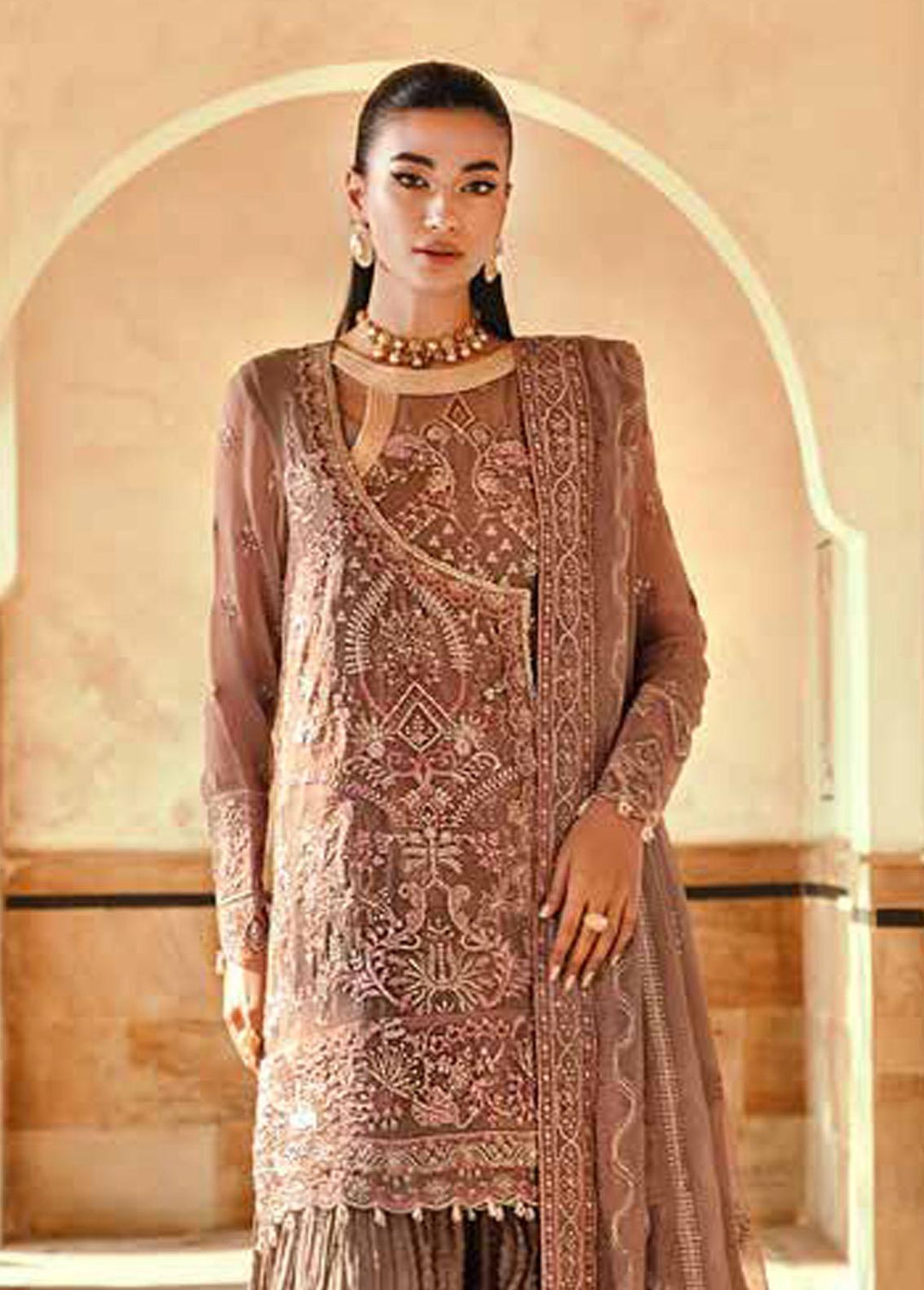 Mehr-un-Nissa By Florent Embroidered Chiffon Suits Unstitched 4 Piece FL23MN FL-2 - Wedding Collection