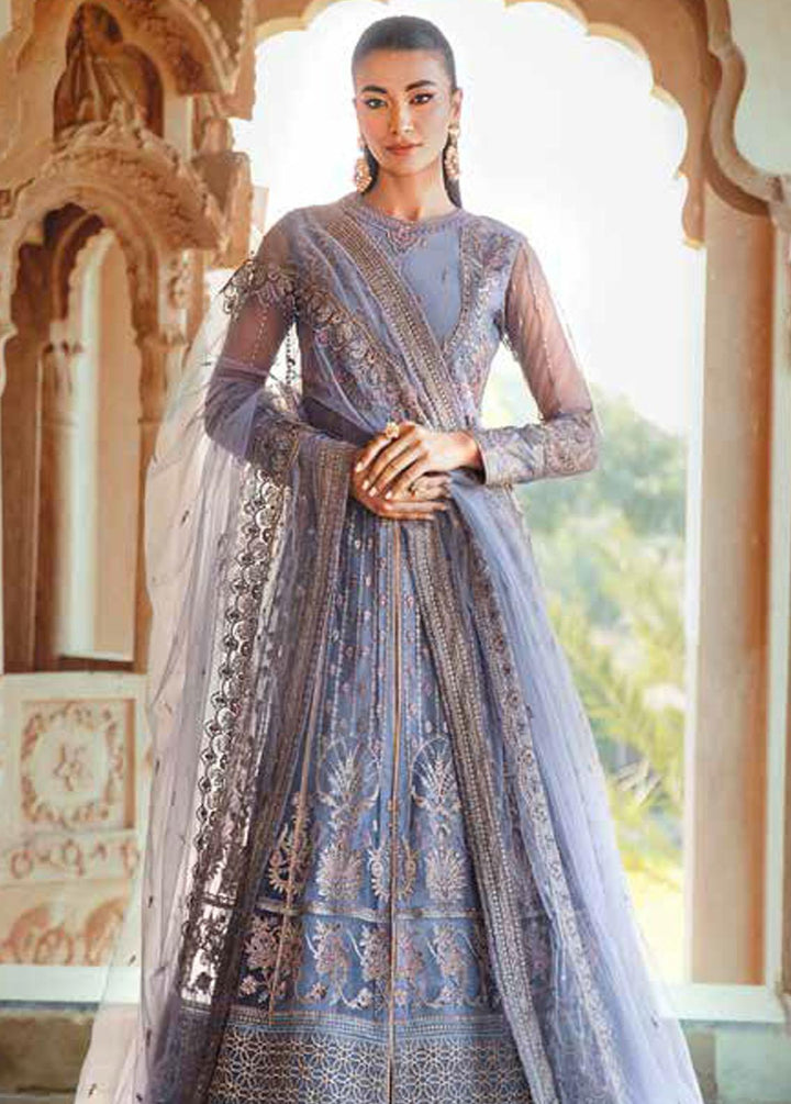 Mehr-un-Nissa By Florent Embroidered Net Suits Unstitched 4 Piece FL23MN FL-3 - Wedding Collection