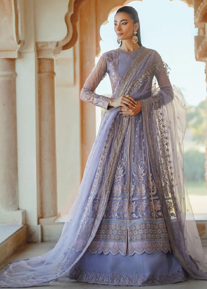 Mehr-un-Nissa By Florent Embroidered Net Suits Unstitched 4 Piece FL23MN FL-3 - Wedding Collection