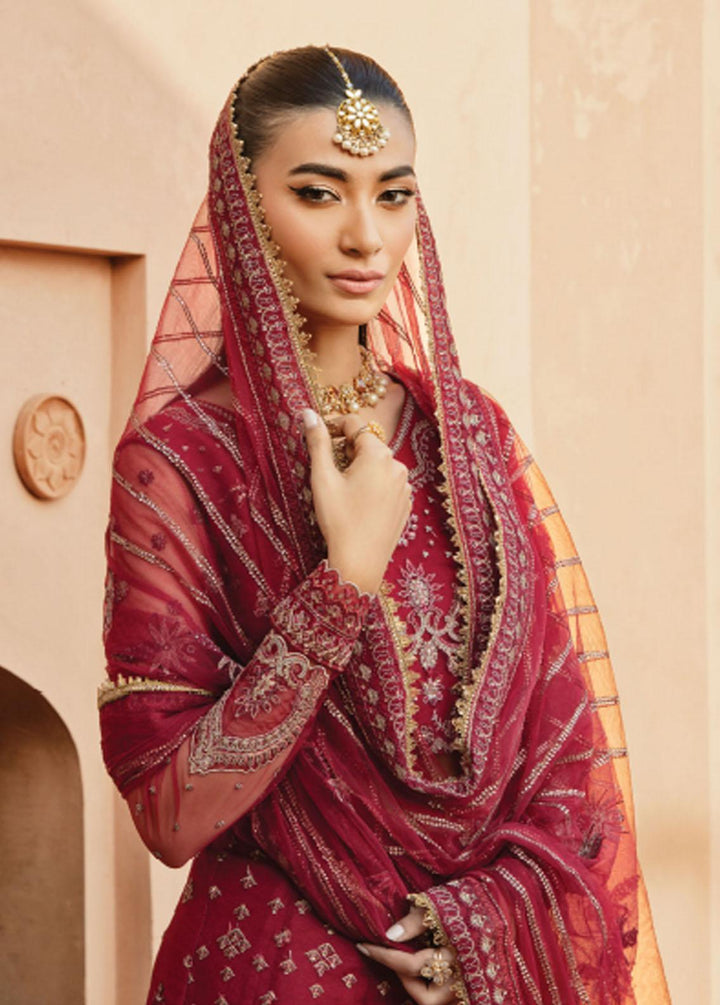 Mehr-un-Nissa By Florent Embroidered Net Suits Unstitched 4 Piece FL23MN FL-4 - Wedding Collection