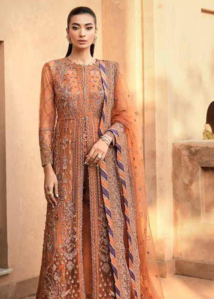 Mehr-un-Nissa By Florent Embroidered Net Suits Unstitched 4 Piece FL23MN FL-5 - Wedding Collection