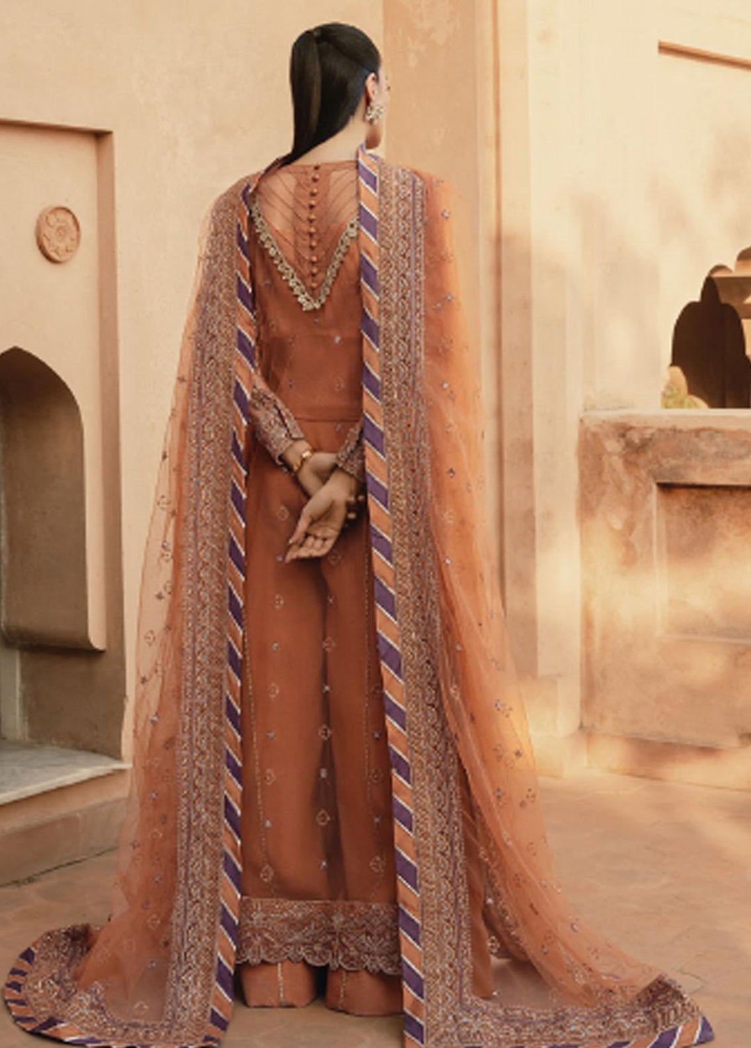 Mehr-un-Nissa By Florent Embroidered Net Suits Unstitched 4 Piece FL23MN FL-5 - Wedding Collection