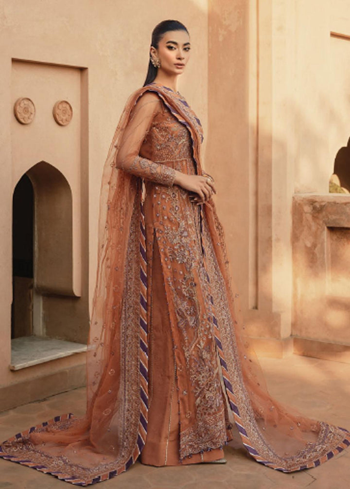 Mehr-un-Nissa By Florent Embroidered Net Suits Unstitched 4 Piece FL23MN FL-5 - Wedding Collection