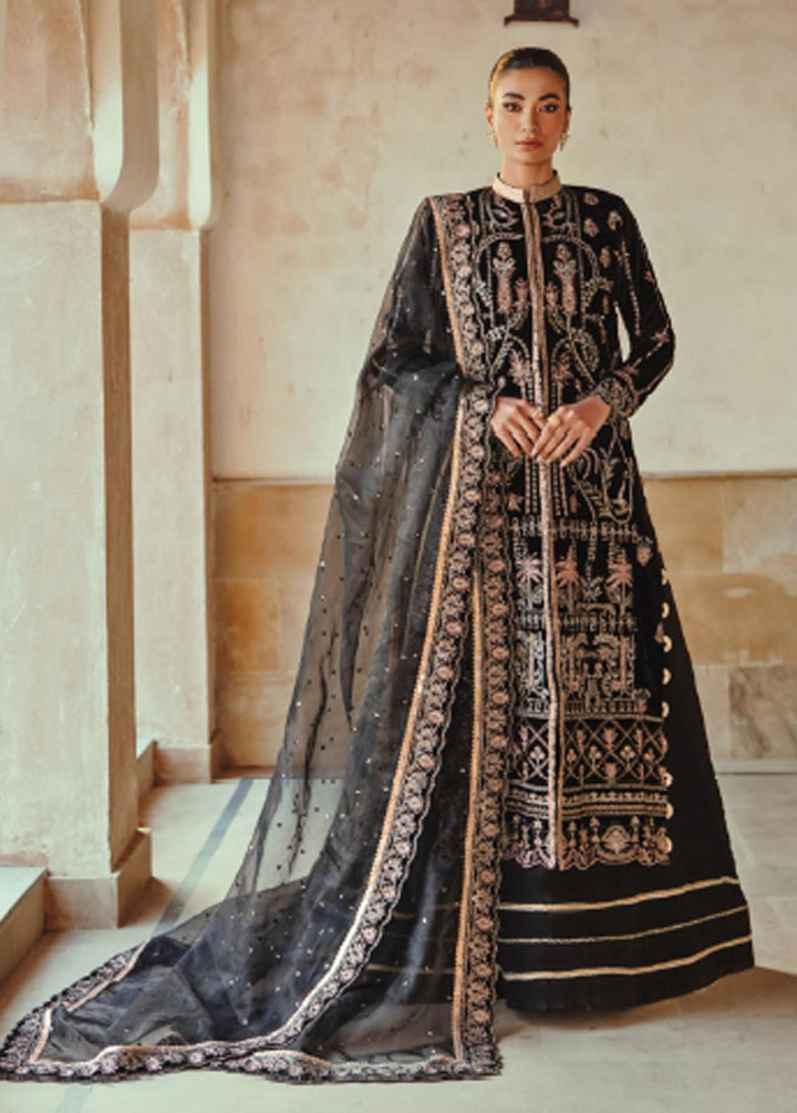 Mehr-un-Nissa By Florent Embroidered Velvet Suits Unstitched 3 Piece FL23MN FL-6 - Wedding Collection