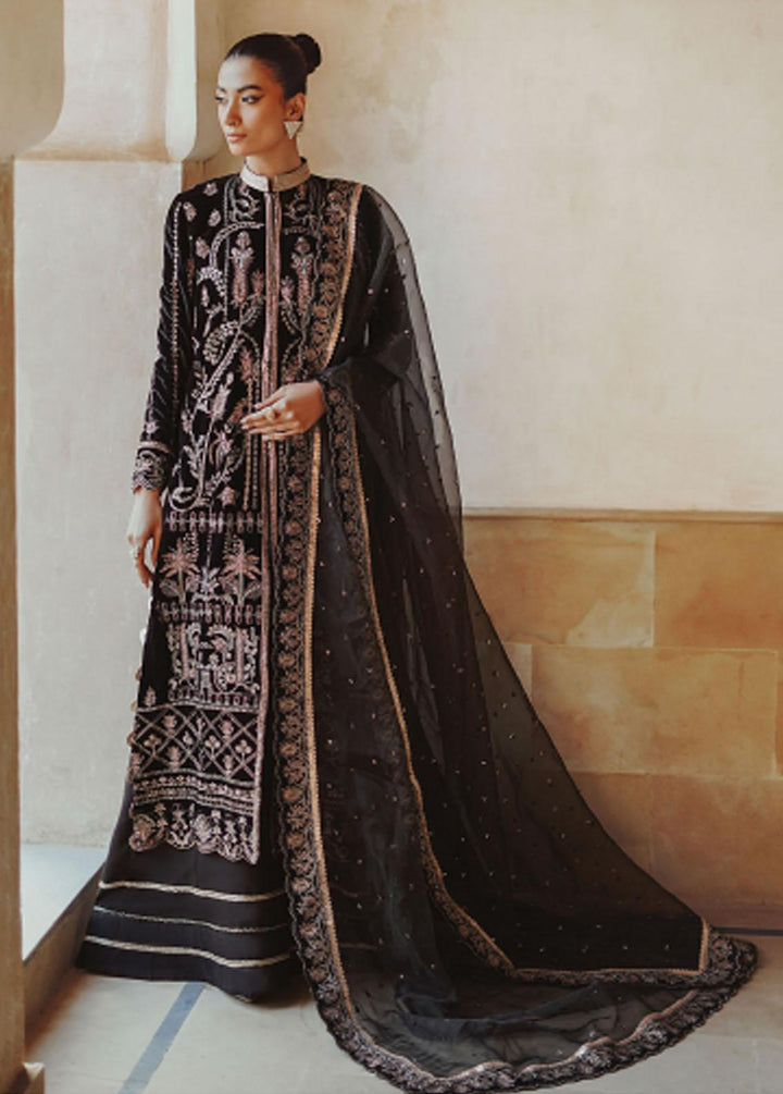 Mehr-un-Nissa By Florent Embroidered Velvet Suits Unstitched 3 Piece FL23MN FL-6 - Wedding Collection