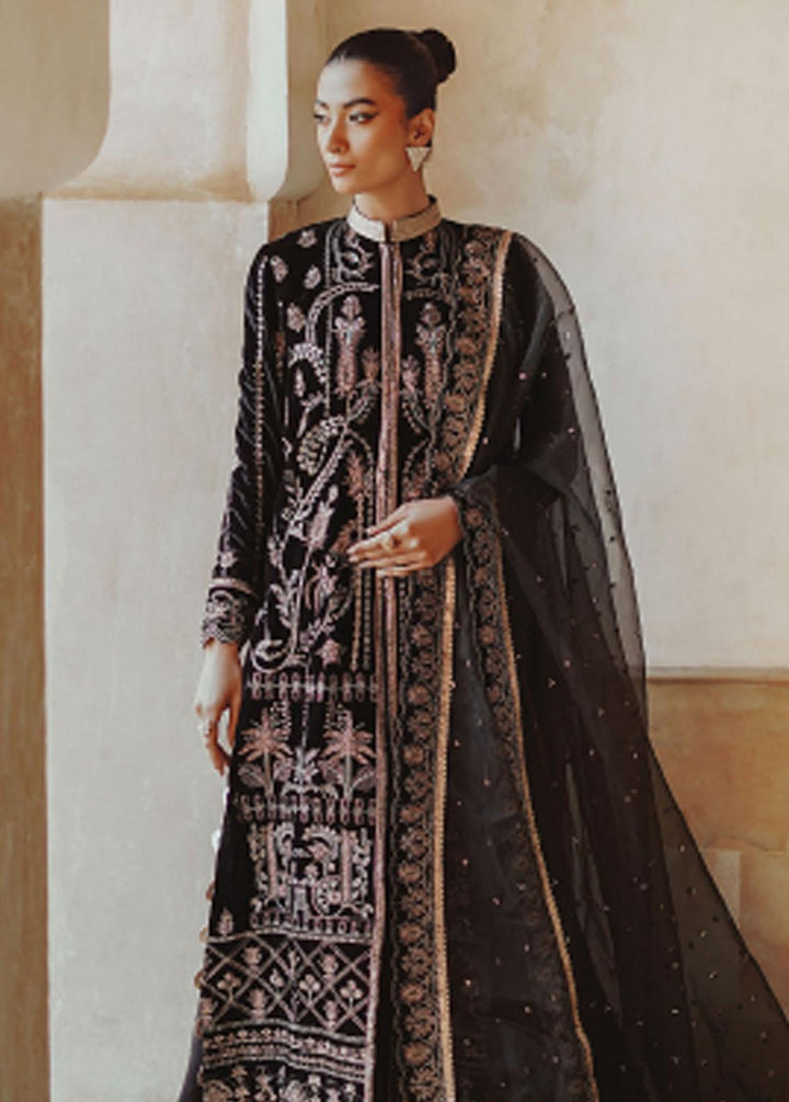 Mehr-un-Nissa By Florent Embroidered Velvet Suits Unstitched 3 Piece FL23MN FL-6 - Wedding Collection