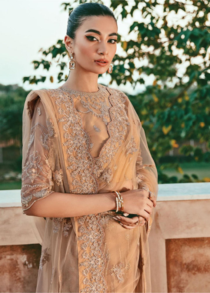 Mehr-un-Nissa By Florent Embroidered Net  Unstitched Saree FL23MN FL-7 - Wedding Collection