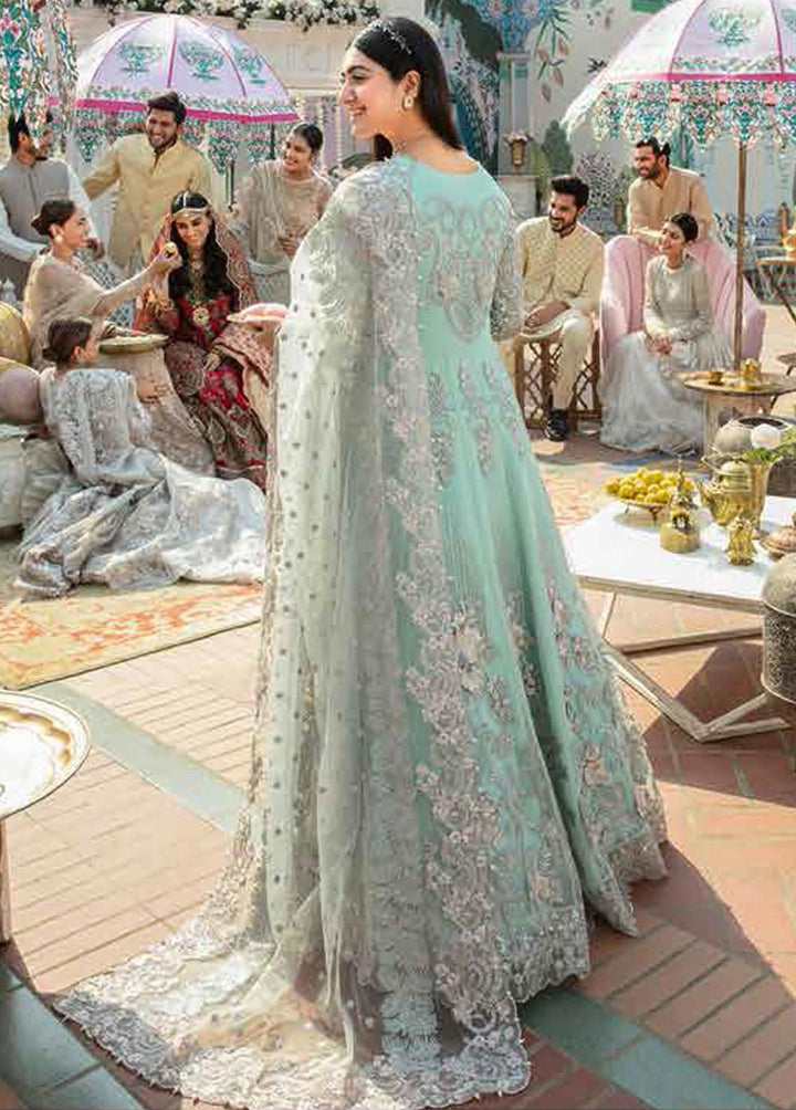 Mehram By Serene Embroidered Net Suits Unstitched 3 Piece SP23M SB-09 Arwah - Premium Collection