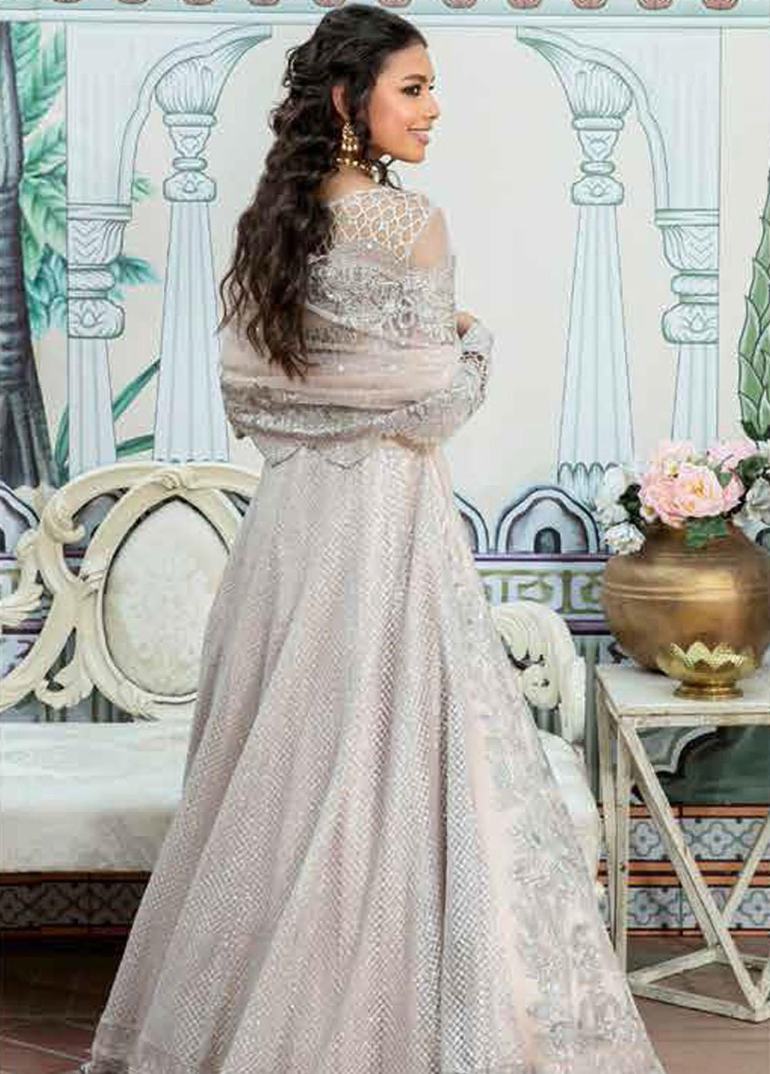 Mehram By Serene Embroidered Net Suits Unstitched 3 Piece SP23M SB-10 Fakhta - Premium Collection