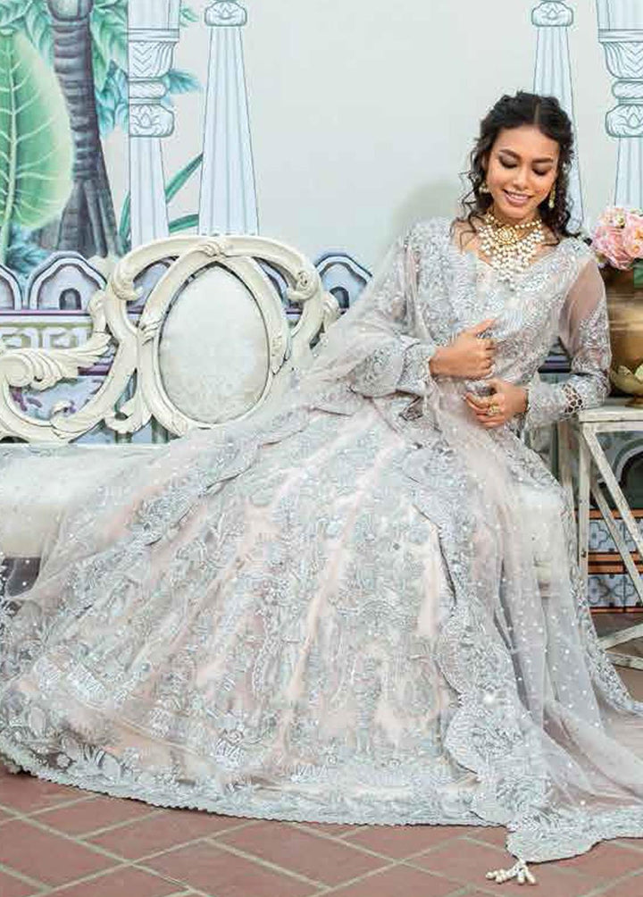 Mehram By Serene Embroidered Net Suits Unstitched 3 Piece SP23M SB-10 Fakhta - Premium Collection