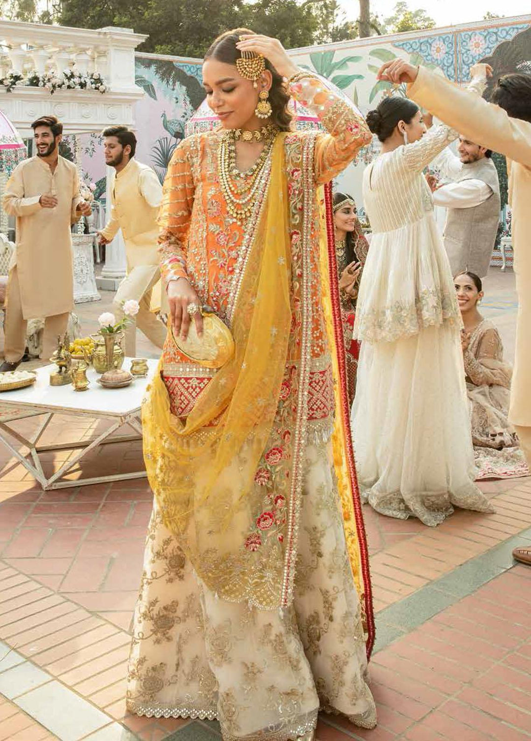 Mehram By Serene Embroidered Net Suits Unstitched 3 Piece SP23M SB-12 Qurbat - Premium Collection