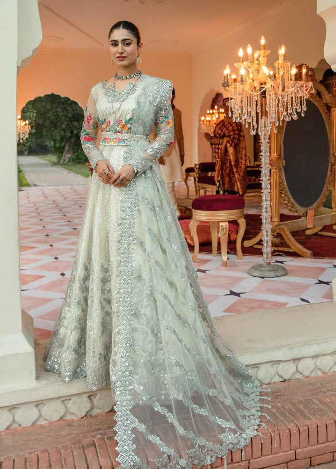 Mehram By Serene Embroidered Net Suits Unstitched 3 Piece SP23M SB-13 Mehram - Premium Collection