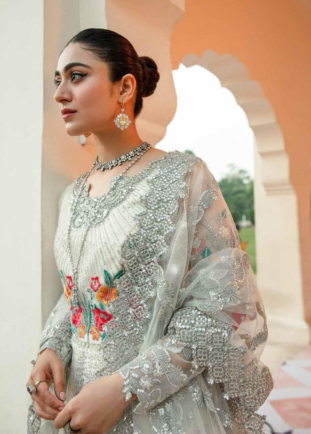 Mehram By Serene Embroidered Net Suits Unstitched 3 Piece SP23M SB-13 Mehram - Premium Collection