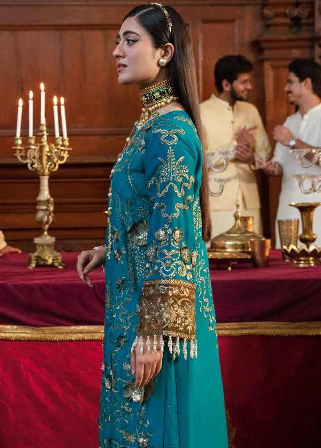 Mehram By Serene Embroidered Silk Suits Unstitched 3 Piece SP23M SB-14 Najat - Premium Collection