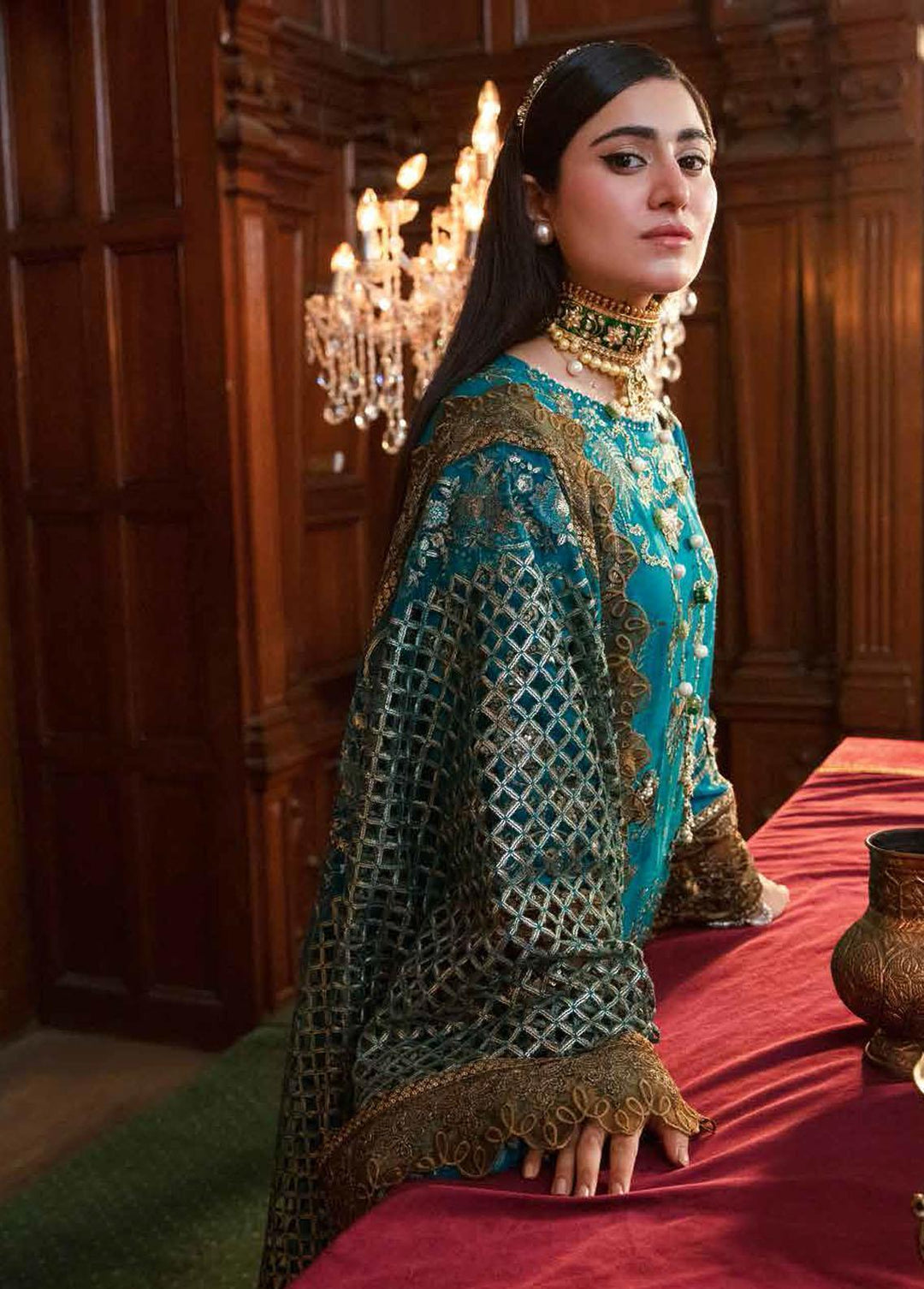 Mehram By Serene Embroidered Silk Suits Unstitched 3 Piece SP23M SB-14 Najat - Premium Collection