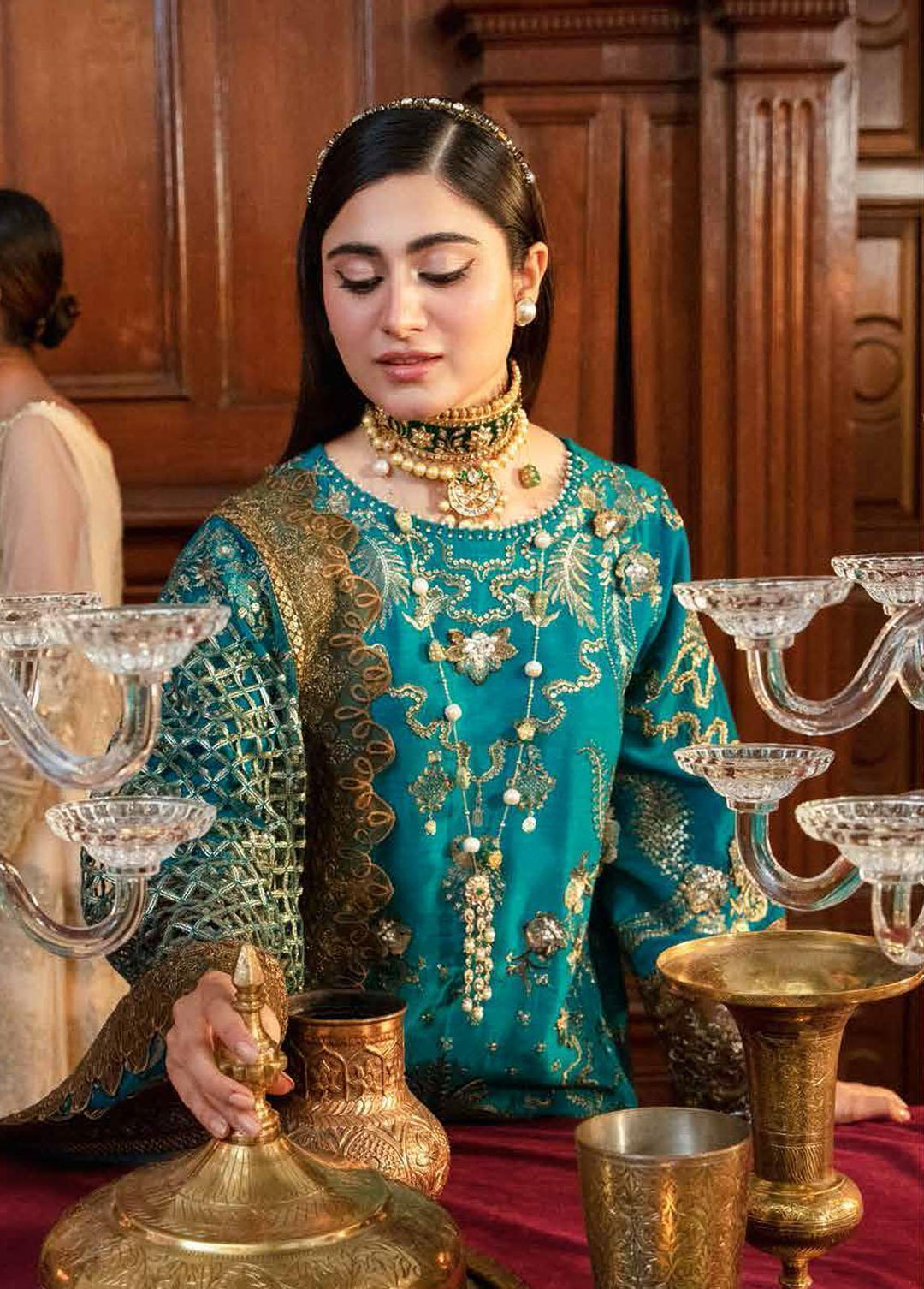 Mehram By Serene Embroidered Silk Suits Unstitched 3 Piece SP23M SB-14 Najat - Premium Collection