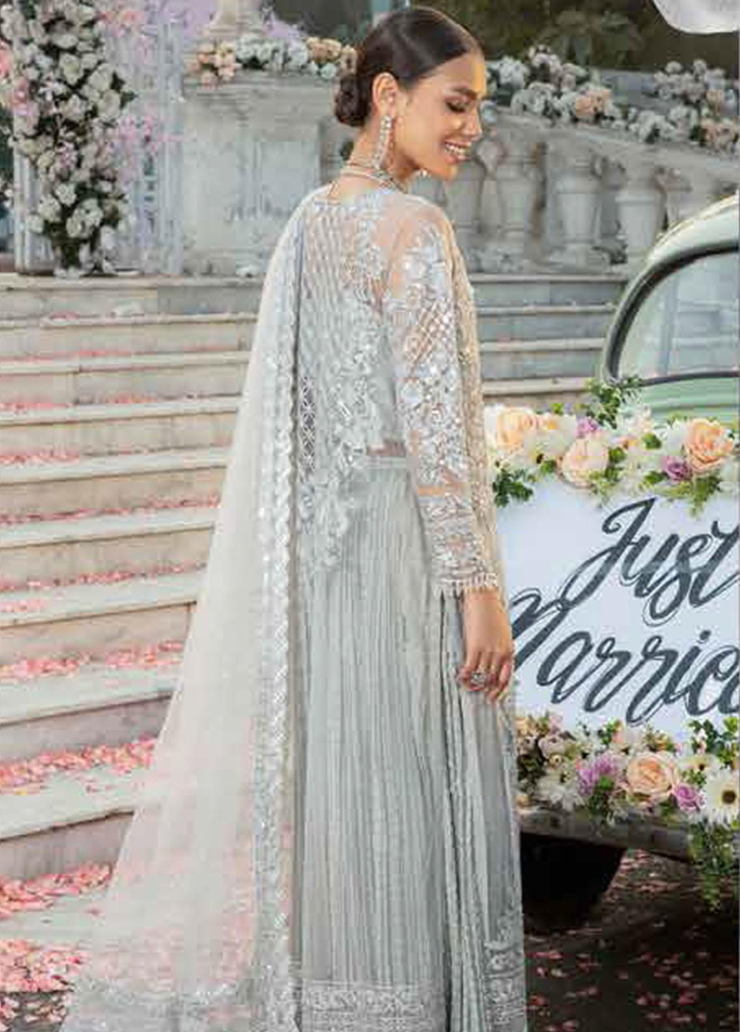 Mehram By Serene Embroidered Net Suits Unstitched 3 Piece SP23M SB-15 Fanna - Premium Collection