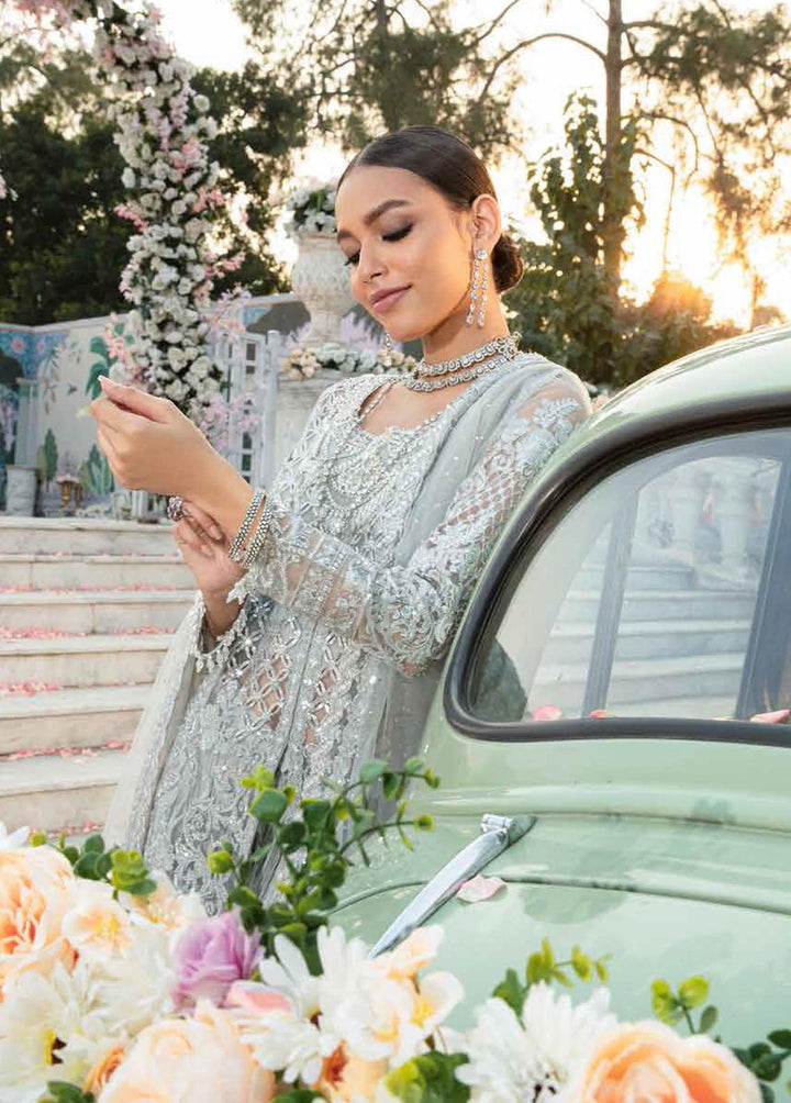 Mehram By Serene Embroidered Net Suits Unstitched 3 Piece SP23M SB-15 Fanna - Premium Collection