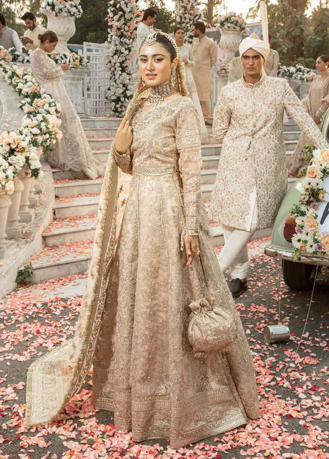 Mehram By Serene Embroidered Organza Suits Unstitched 3 Piece SP23M SB-16 Tarab - Premium Collection