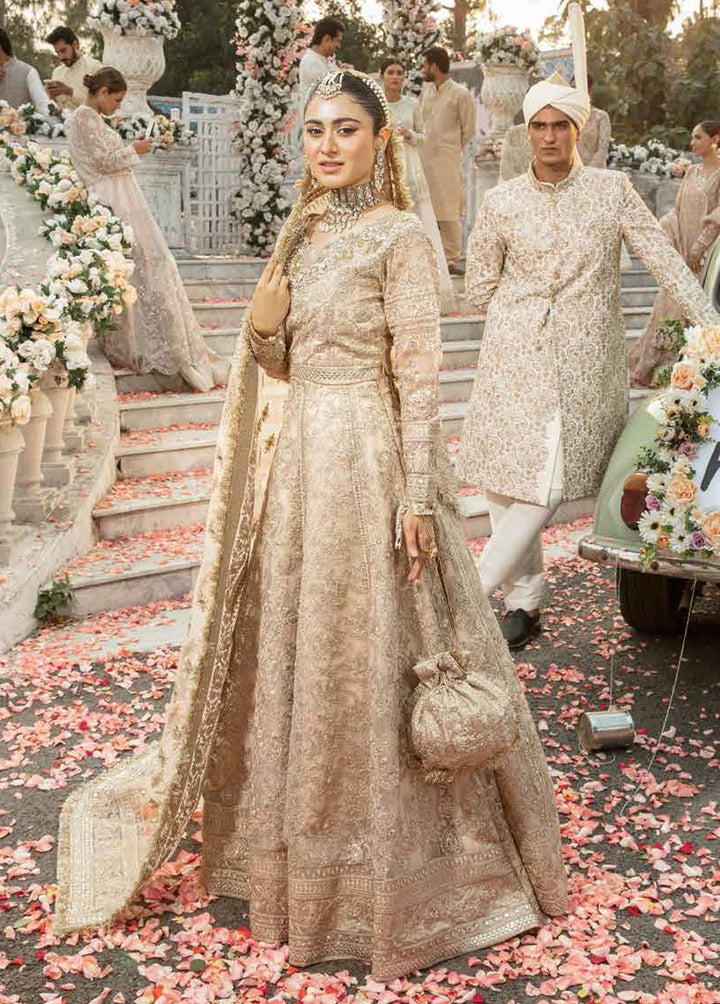 Mehram By Serene Embroidered Organza Suits Unstitched 3 Piece SP23M SB-16 Tarab - Premium Collection