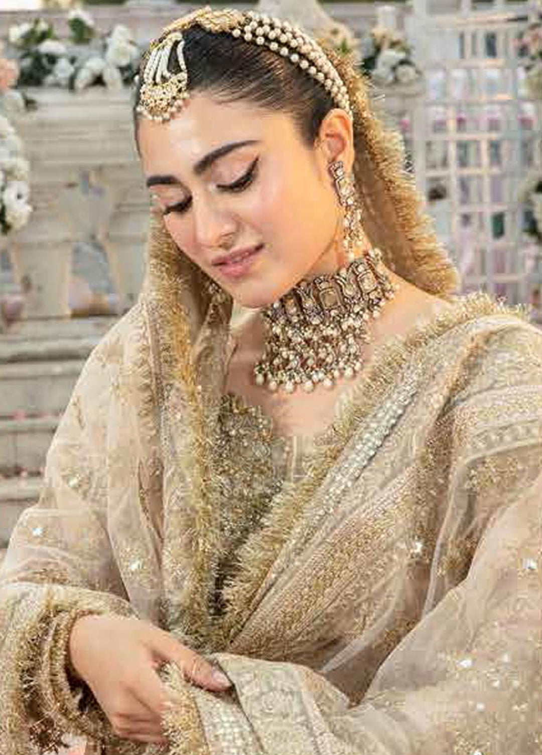 Mehram By Serene Embroidered Organza Suits Unstitched 3 Piece SP23M SB-16 Tarab - Premium Collection