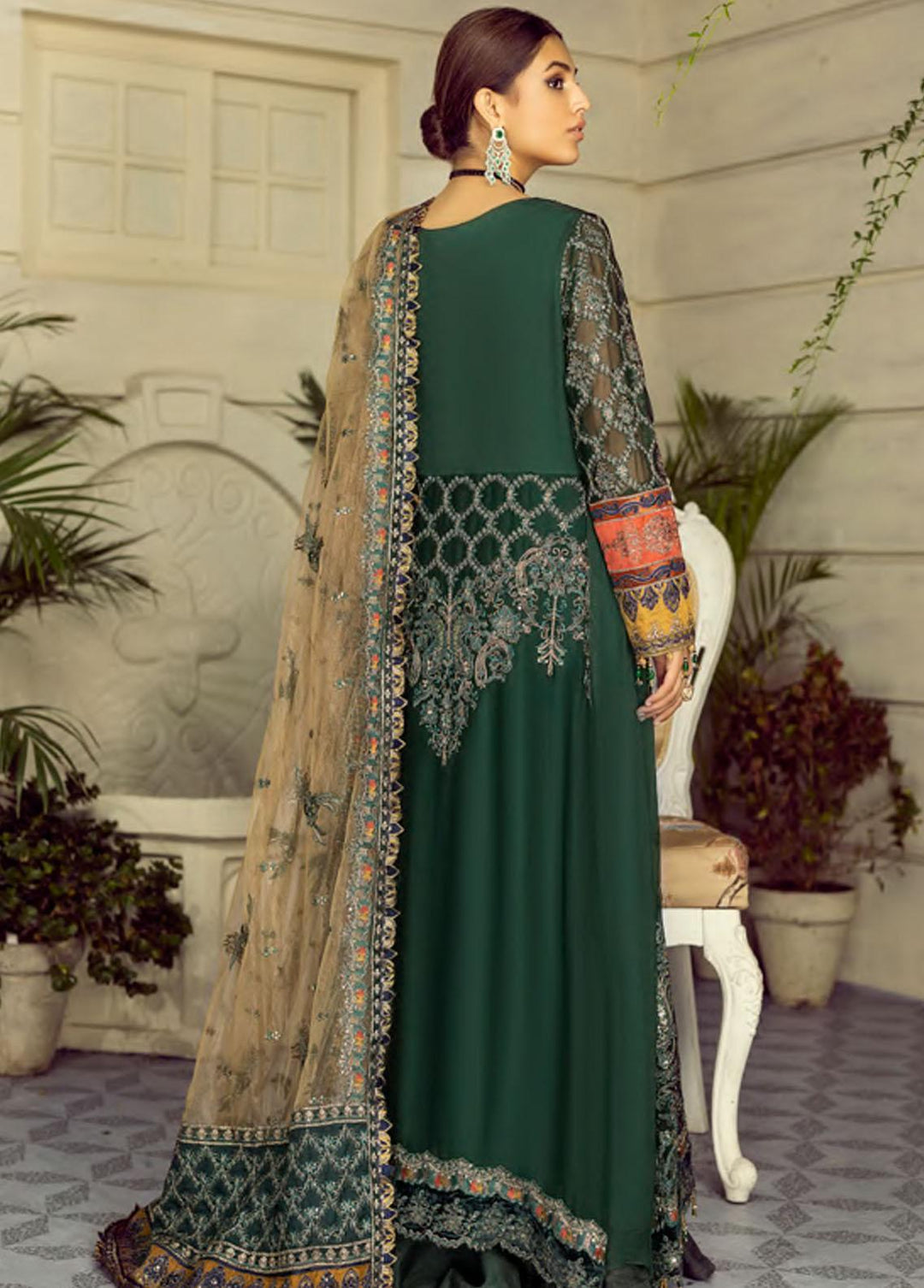 Mehrbano by Al Zohaib Embroidered Chiffon Suits Unstitched 3 Piece AZ22MF 01 - Formal Collection