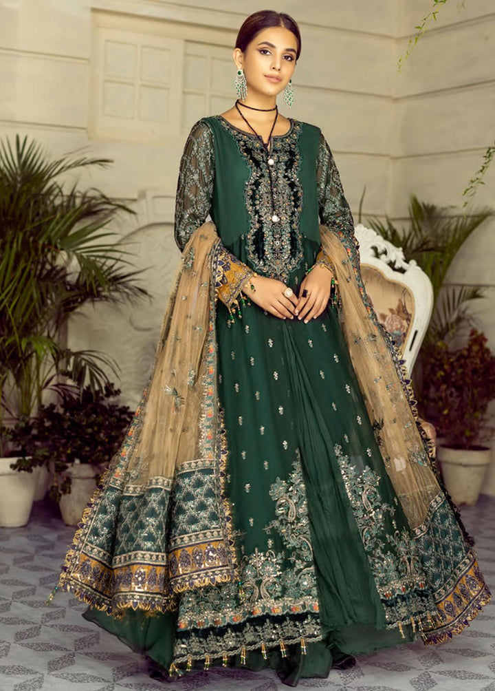 Mehrbano by Al Zohaib Embroidered Chiffon Suits Unstitched 3 Piece AZ22MF 01 - Formal Collection