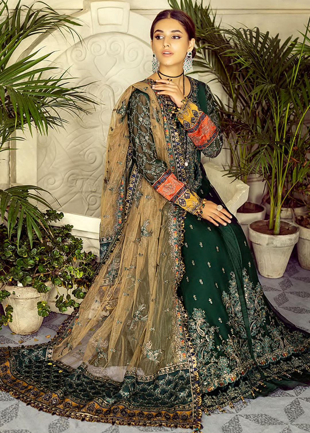 Mehrbano by Al Zohaib Embroidered Chiffon Suits Unstitched 3 Piece AZ22MF 01 - Formal Collection