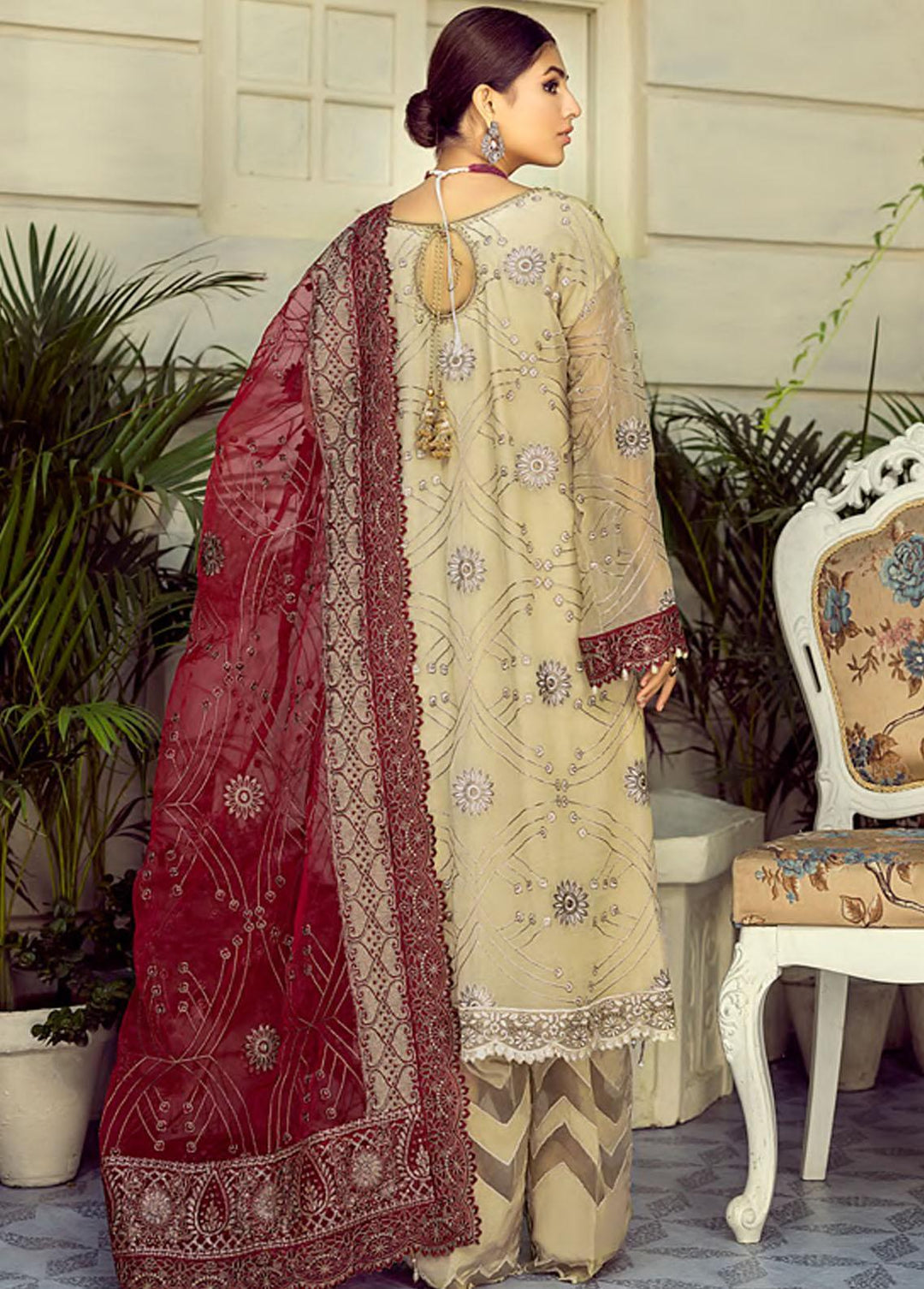 Mehrbano by Al Zohaib Embroidered Chiffon Suits Unstitched 3 Piece AZ22MF 02 - Formal Collection